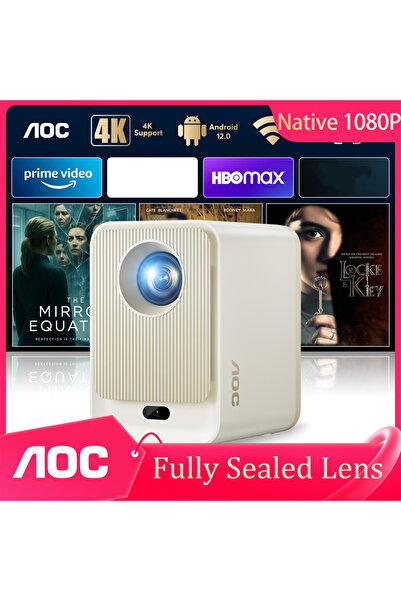 Aoc Intl Brand Sealed Optical Projector 9000L 1080P 4K AutoFocus 250" Wireless