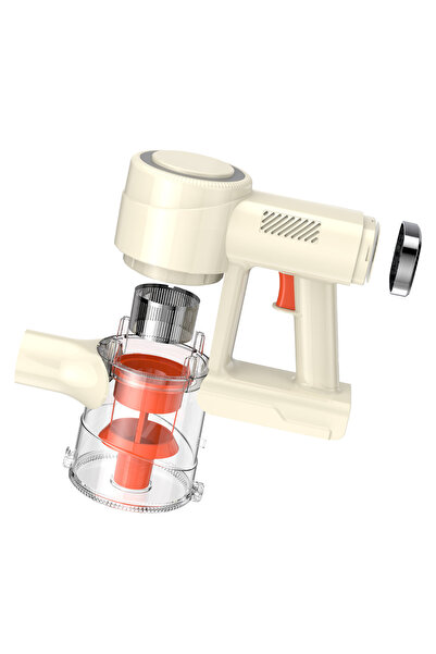 Generic مكنسة كهربائية لاسلكية مع شاشة LCD، وفلتر HEPA، ورأس فرشاة على شكل V ...