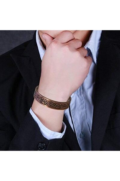 sancak doğaltaş Copper Magnetic Heavy Bracelet Bracelet for Men, 6 Magnets