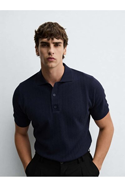 Atelier Old Money Örgülü Lacivert Polo Yaka SS7127