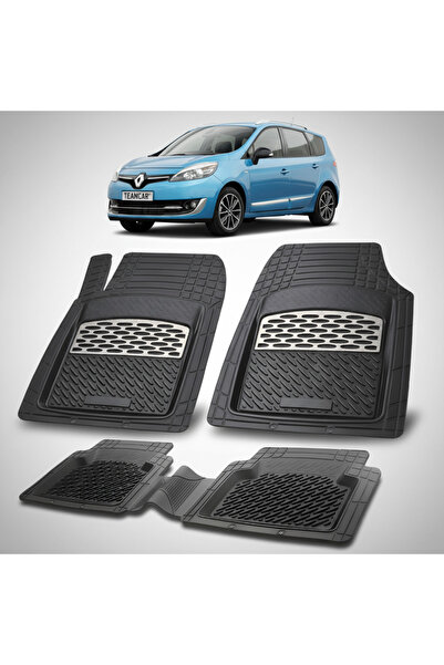 TEAMCAR Πατάκια δαπέδου για Renault Grand Scenic III 3 MPV (Μακρύ) Συμβατά 20...