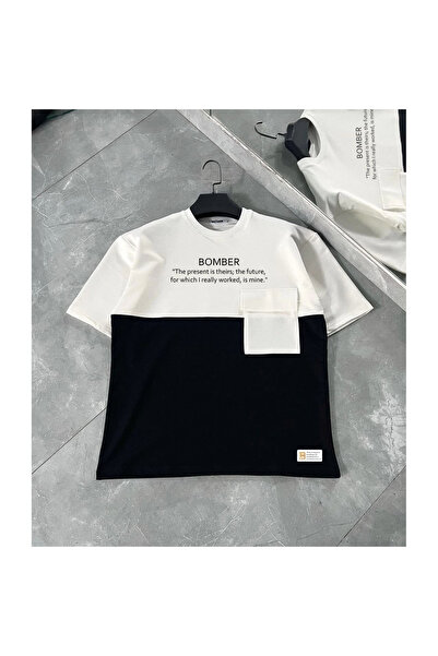 Narnuga Torba Pocket Detailed Pieced T-Shirt - Black -