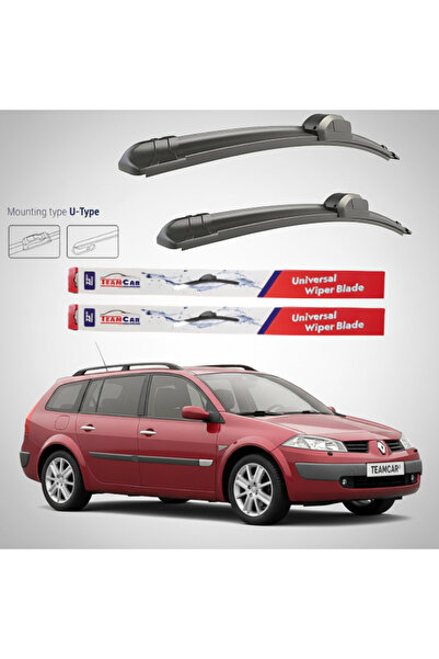 TEAMCAR Renault Megane II Estate (2003–2006) Wiper Blades TeamCar® – Flat | F...
