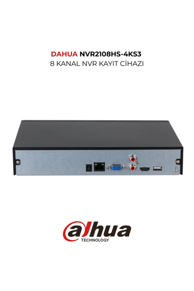 DAHUA NVR2108HS-4KS3 8 Kanal H.265+ Network Video Recorder