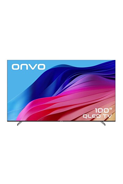 ONVO 100VQ90F3 100inc 254 cm 4K UHD Google Frameless Smart QLED TV,Uydu Alıcılı