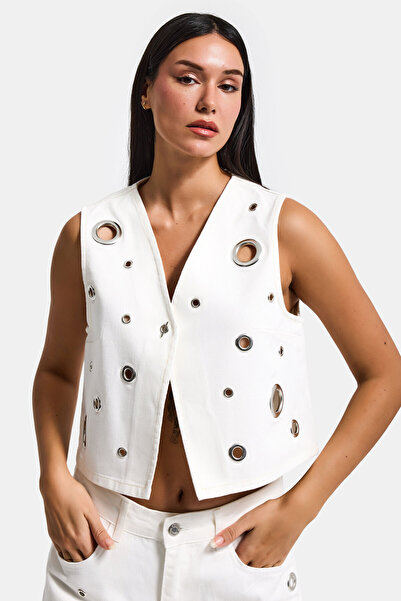 it's basic Women's Off-White 7S6-101 Crop Bird Eye Detailed Special Design De...