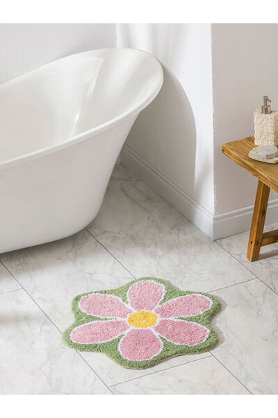 LC Waikiki Mixed Flower Figured Bath Mat 60X60 cm