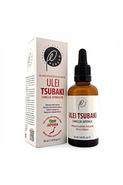 Perevo Tsubaki Oil 50ml | Camellia Japonica Japan | 75–90% Omega 9 | Shiny Ha...