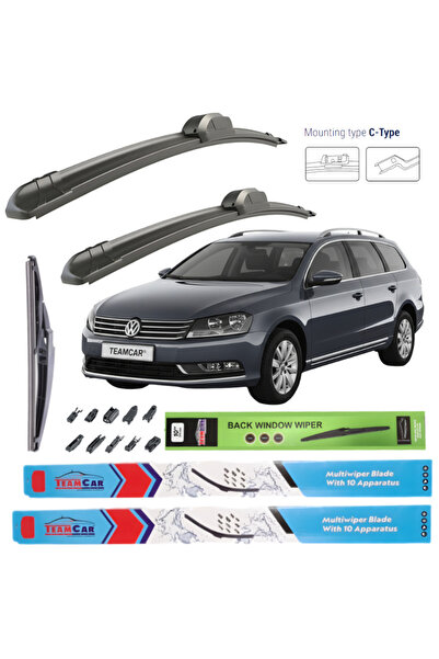 TEAMCAR Volkswagen Passat B7 Variant (2010-2014) Πλήρες Σετ Υαλοκαθαριστήρων