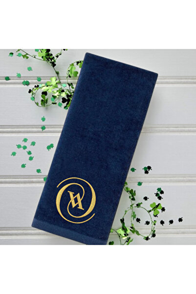 Ursa V Letter Embroidered Decorative Kitchen and Bathroom Towel 30X50