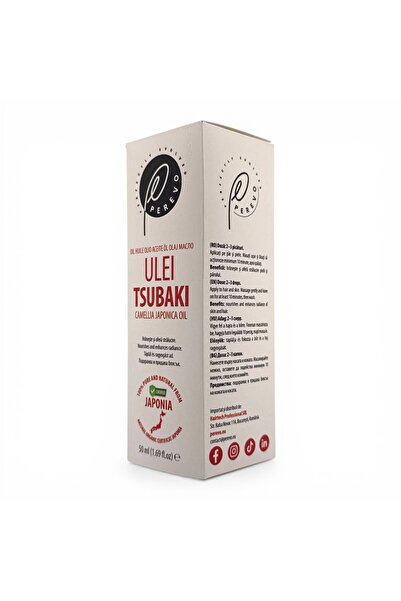 Perevo Ulei Tsubaki 50ml | Camellia Japonica Japonia | 75–90% Omega 9 | Par Stralucitor Anti-Aging