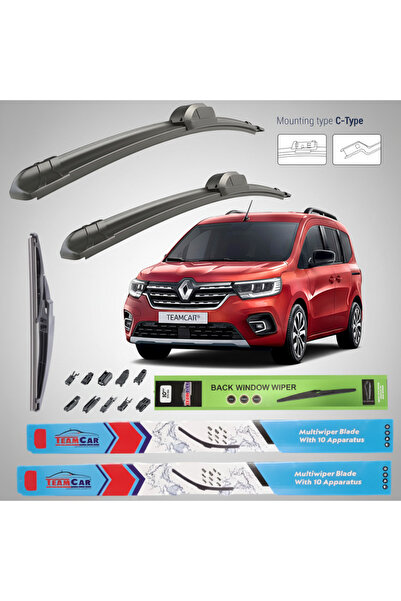 TEAMCAR Renault Kangoo III (2021-2024) Πλήρες Σετ Υαλοκαθαριστήρων