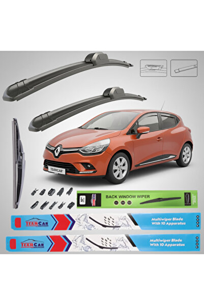 TEAMCAR Renault Clio IV (2012-2019) Πλήρες Σετ Υαλοκαθαριστήρων