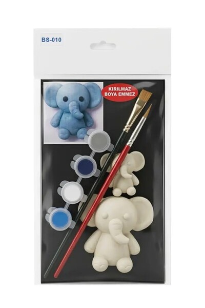 Buhobi Bs010 Baby Elephant Mini Acrylic Painting Set - Painting Set for Kids