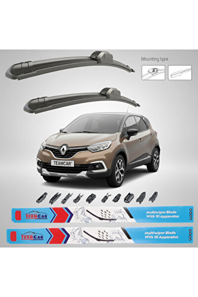 TEAMCAR Renault Captur I Facelift (2017-2019) Σετ Εμπρόσθιων Υαλοκαθαριστήρων
