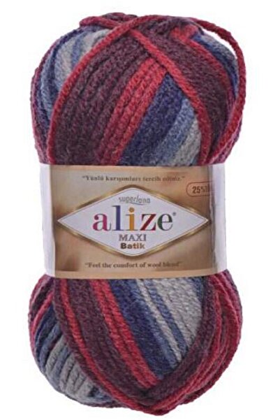 Alize Maxi Navy Blue Burgundy Tones Batik 5 Pieces Colar: 8130