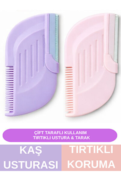 SheMask Kaş Usturası Taraklı Yüz Usturası Kaş Bıyık Alma Aleti Kaş Alma Seti ...