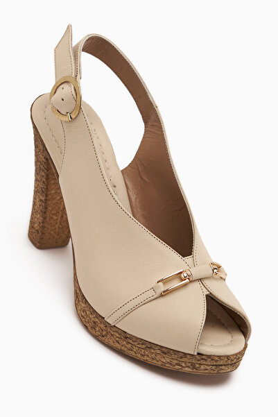 Limoya Bernis Genuine Leather Buckle Platform Heeled Women's Shoes