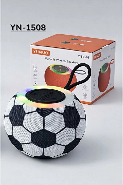 Çerçi Teknoloji Futbol Topu Bluetooth Hoparlör LED Işıklı Taşınabilir Kablosu...