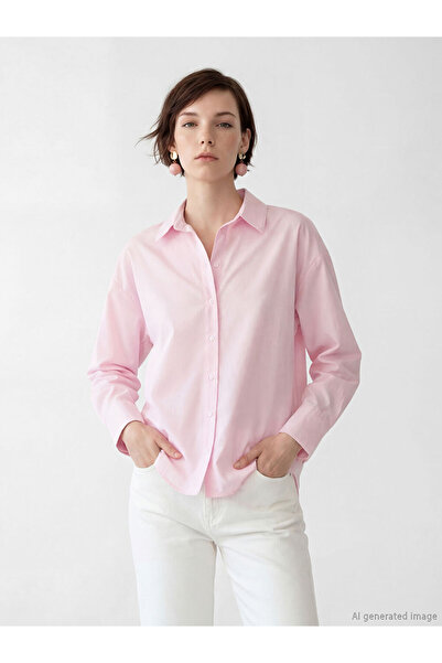 LC Waikiki Rmz Gi̇yi̇m Farkiyla Poplin Women's Shirt