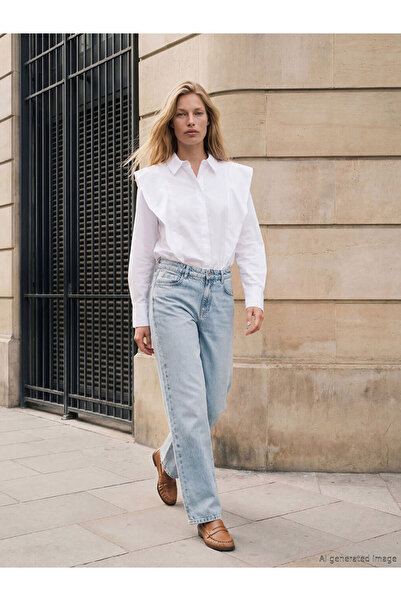 LC Waikiki Women's shirt with volant shoulders