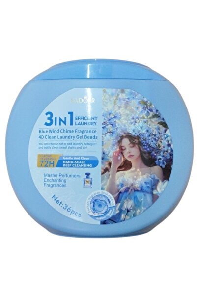 SADOER 3-in-1 Efficient Laundry Gel Beads in the Blue Wind Chime Fragrance.