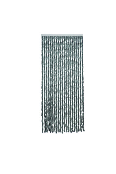 Q DECOR home&kids&garden Entrance Door Curtain Martinique "Cat Tail", Gray, 9...