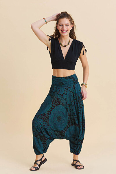 Los banditos Šalvar pantalone sa detaljima draperije i elastičnim strukom