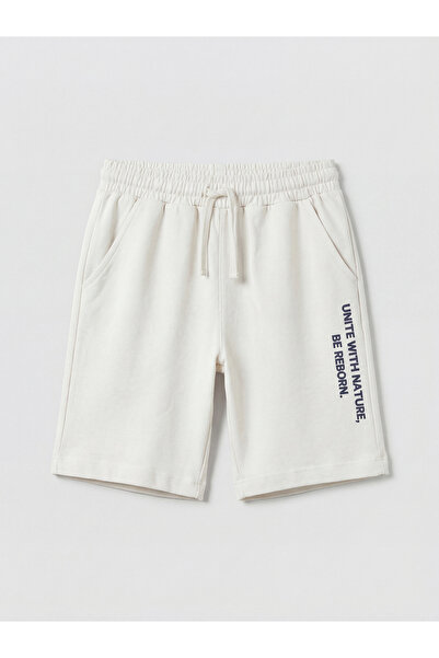 LC Waikiki Özmarka New Season Text Printed Boys' Shorts