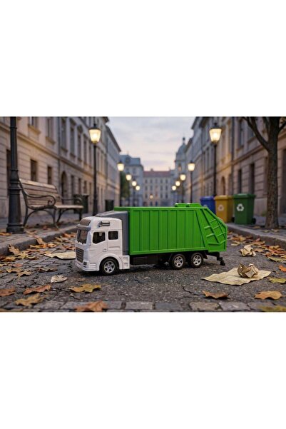 Tıfıl Toys 19 cm Çek-bıraklı Çöp Boşaltma Haznesi Açılan Çöp Kutulu Çöp Kamyo...
