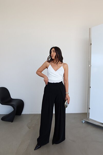 Özge Özgenç Wide Fit Palazzo Trousers