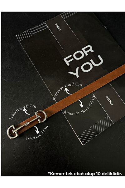 Fiori Long Silver Buckle Thin Women's Belt, Coat Belt, Shirt Belt, Dress Belt