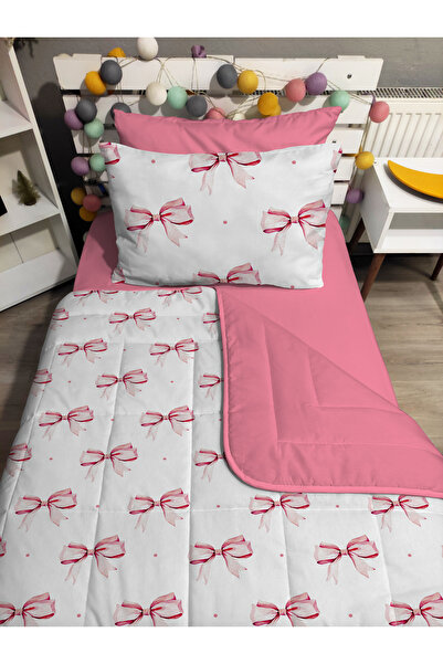 yok yok evim eve dair her şey Quilted Ribbon Bow 4-Piece Set (100% Cotton 100...