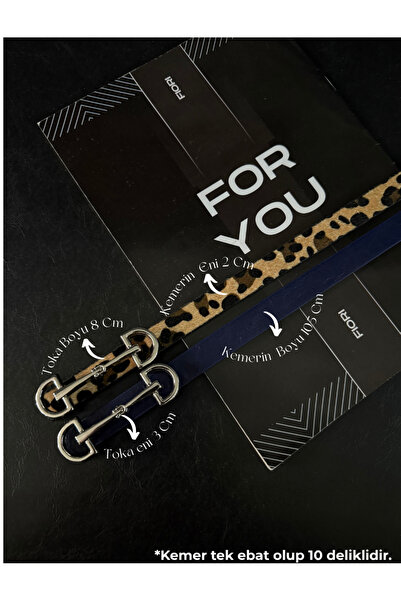 Fiori Long Silver Buckle Thin Women's Belt, Coat Belt, Shirt Belt, Dress Belt