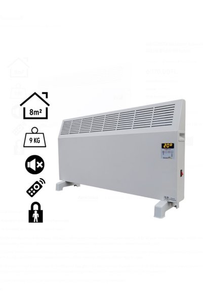 Electro Konfor Konvektör 500W Dijital Elektrikli Isıtıcı Beyaz