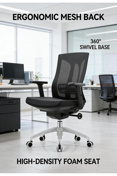 Gene GTPLAYER Ergonomic Mid Back Home Office Desk Chair with Flip Up Armrests