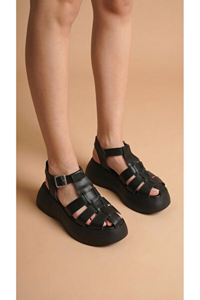 Moda Lime High Sole Three-Stripe Closed-Front Buckle Women's Summer Wedge Hee...