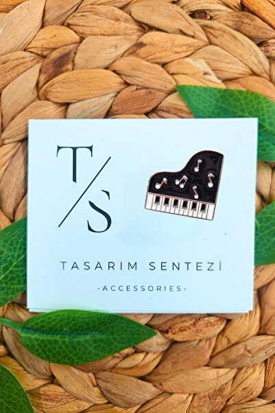 Tasarım Sentezi Rozet Metal Broş Piyano Nota Müzik Yaka Çanta Kıyafet Şapka A...