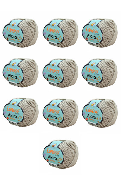 Lanoso Alara Cotton Yarn Pachet de 10 bucăți 50 gr 140 m Bumbac și Acrilic (9...
