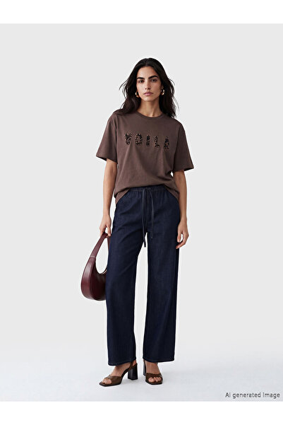 LC Waikiki Wide Leg Women's Jean Pants with Waist Cord by Uzg Store for Style...