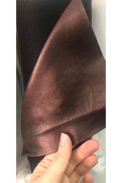 turkanlarhome Bright Brown Faux Leather Upholstery Fabric - Durable, Wipeable...