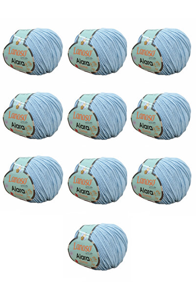 Lanoso Alara Cotton Yarn Pachet de 10 bucăți 50 gr 140 m Bumbac și Acrilic (9...