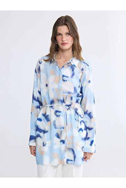 LC Waikiki Rmz Gi̇yi̇m Farki̇yla Tie-Dye Embroidered Women's Shirt Tunic