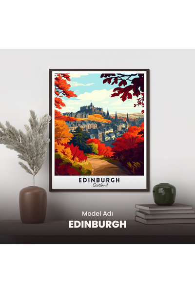 hediye hobim Edinburgh 40x50 Sayılarla Boyama Seti Boya Fırça Dahil Tuval Hob...