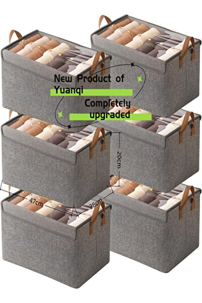 Generic Foldable storage box with lid Large fabric garment storage box