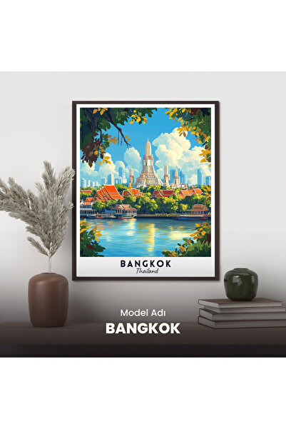 hediye hobim Bangkok 40x50 Sayılarla Boyama Seti Boya Fırça Dahil Tuval Hobi ...