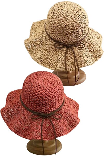 Uniquetrenders Women's Summer Straw Hat Knitted Patterned Wide Brim Bohemian ...