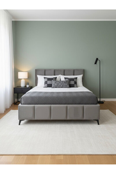 MarketMob Pat Rubik 180x200 Catifea cu depozitare Gri