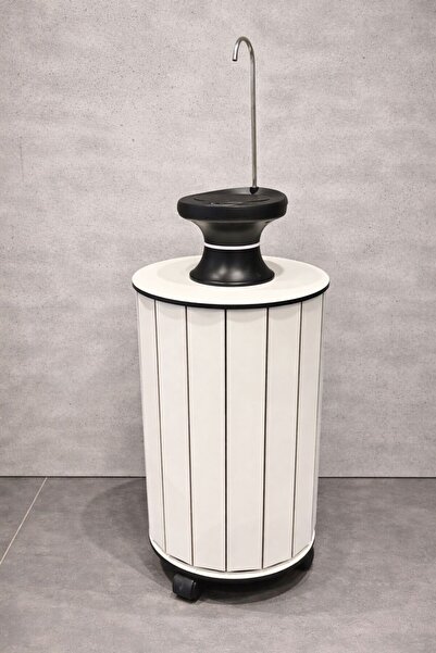 ARKITEKT EX خزانة مياه مصنوعة من MDF بسعة 19 لتر مع عجلات وغطاء حماية، بدون م...