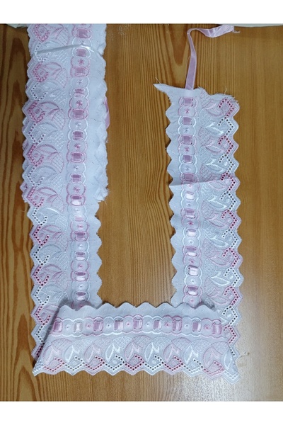 DANTELİM Colorful - White Tericoton Scallop Lace - 8.70 Meters. (1St Place)
